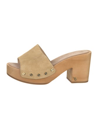 Veronica Beard Suede Studded Accents Slides