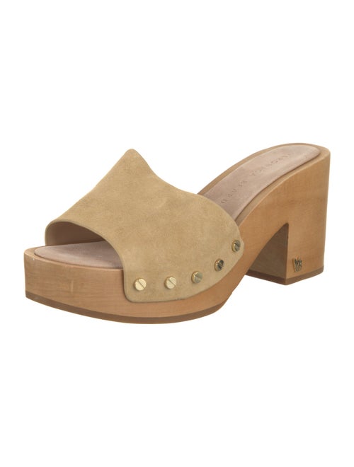 Veronica Beard Suede Studded Accents Slides