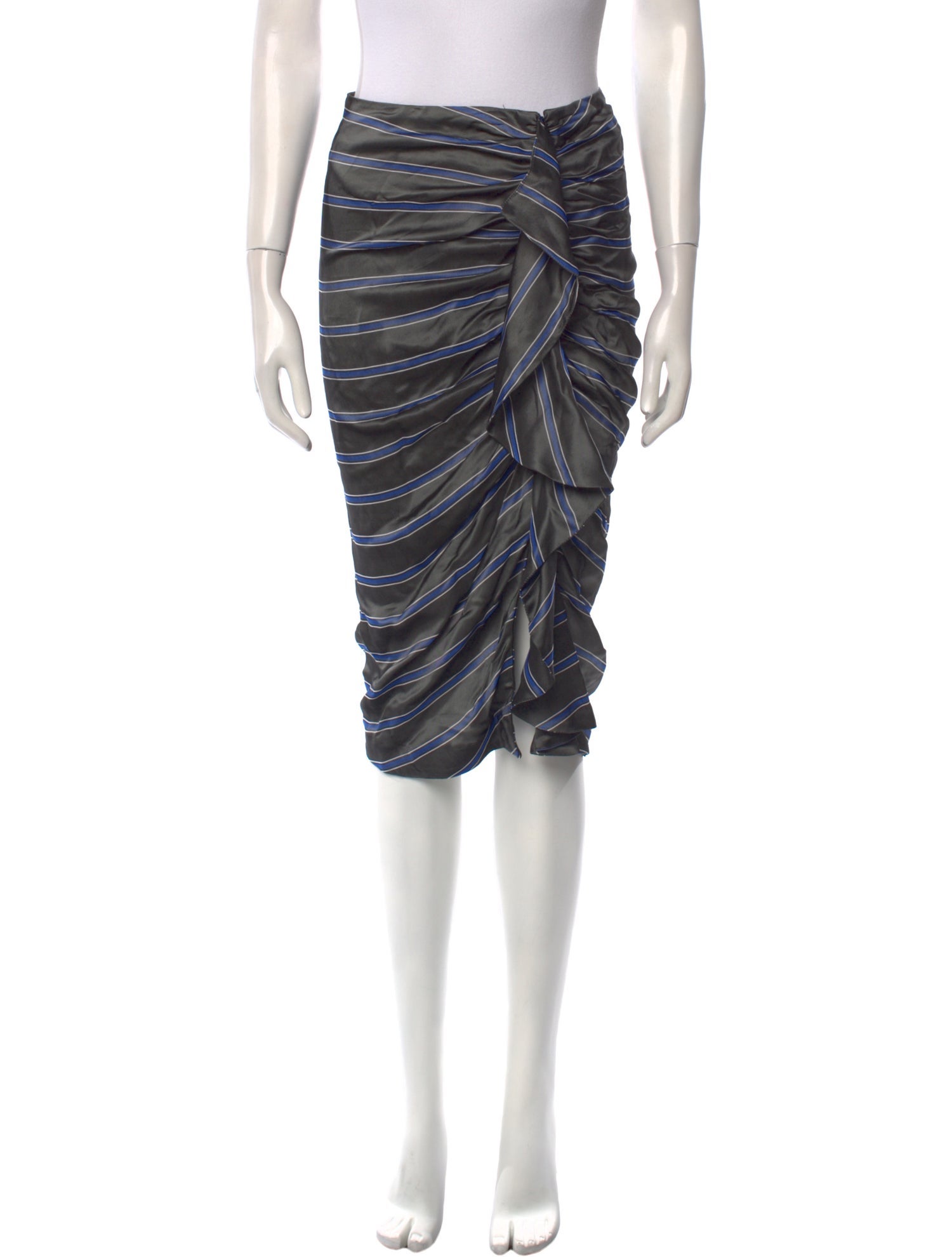 Veronica Beard Striped Knee-Length Skirt