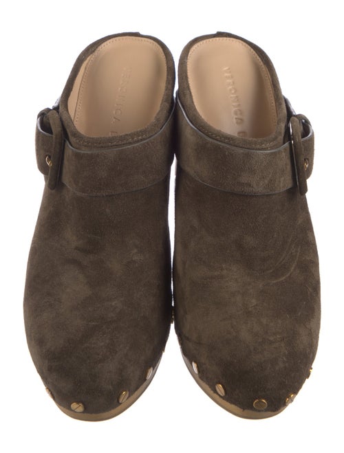 Veronica Beard Suede Studded Accents Mules