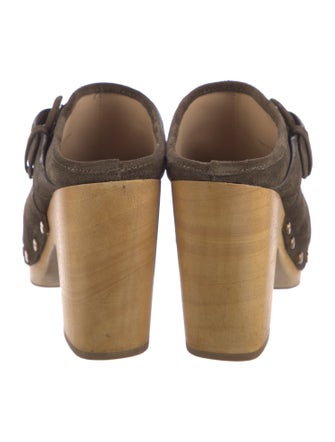 Veronica Beard Suede Studded Accents Mules