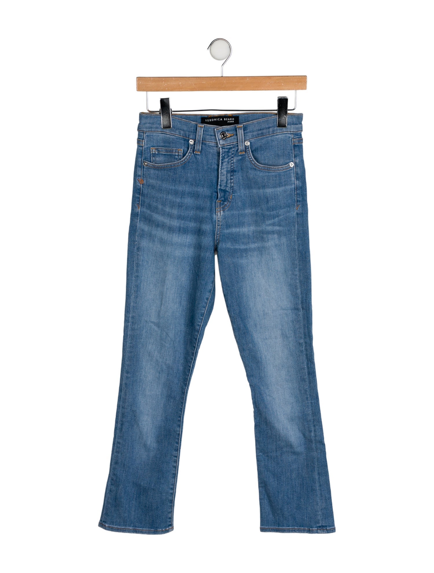 Veronica Beard Mid-Rise Straight Leg Jeans