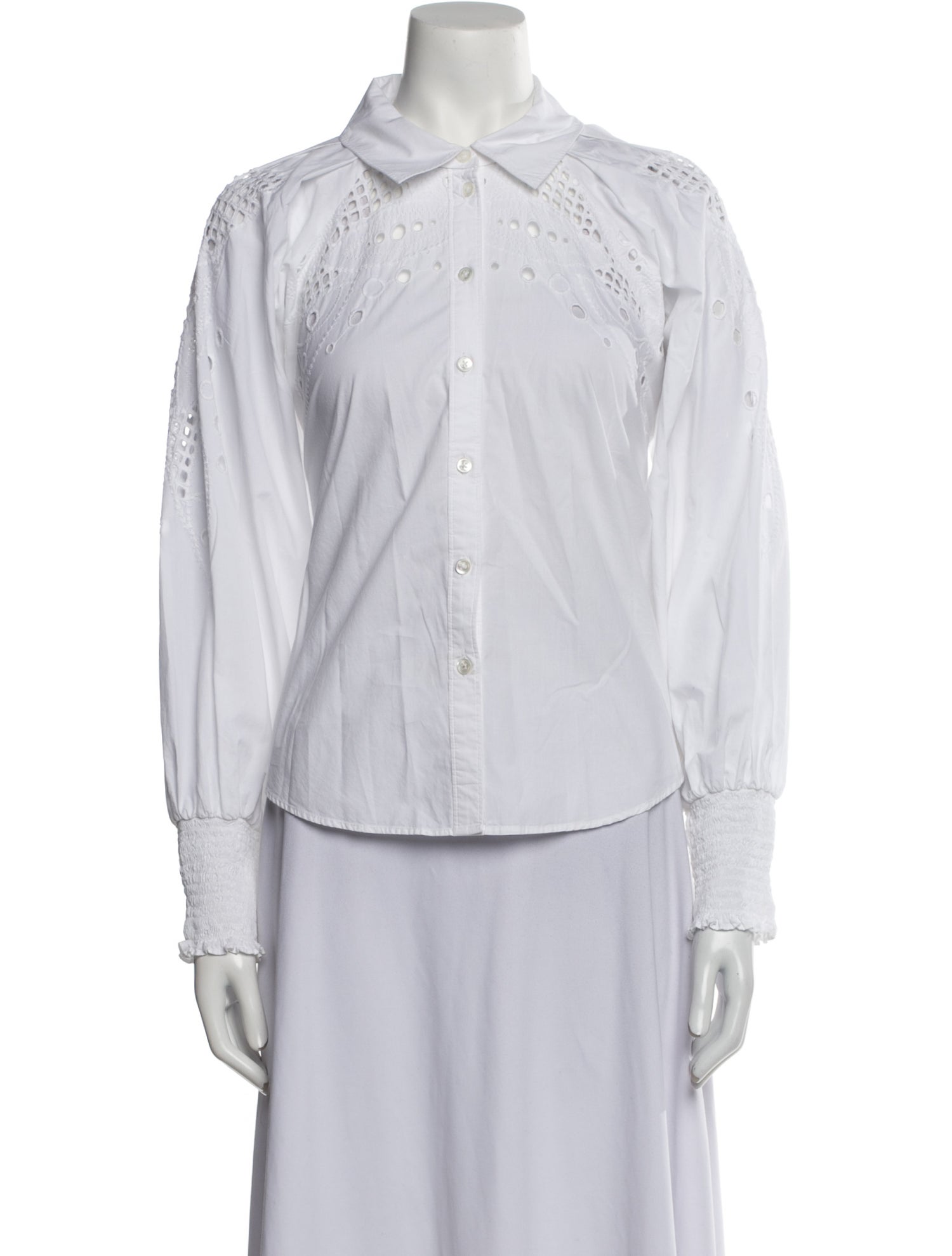 Veronica Beard Long Sleeve Button-Up Top