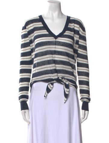 Veronica Beard Knitwear Linen Striped Sweater S