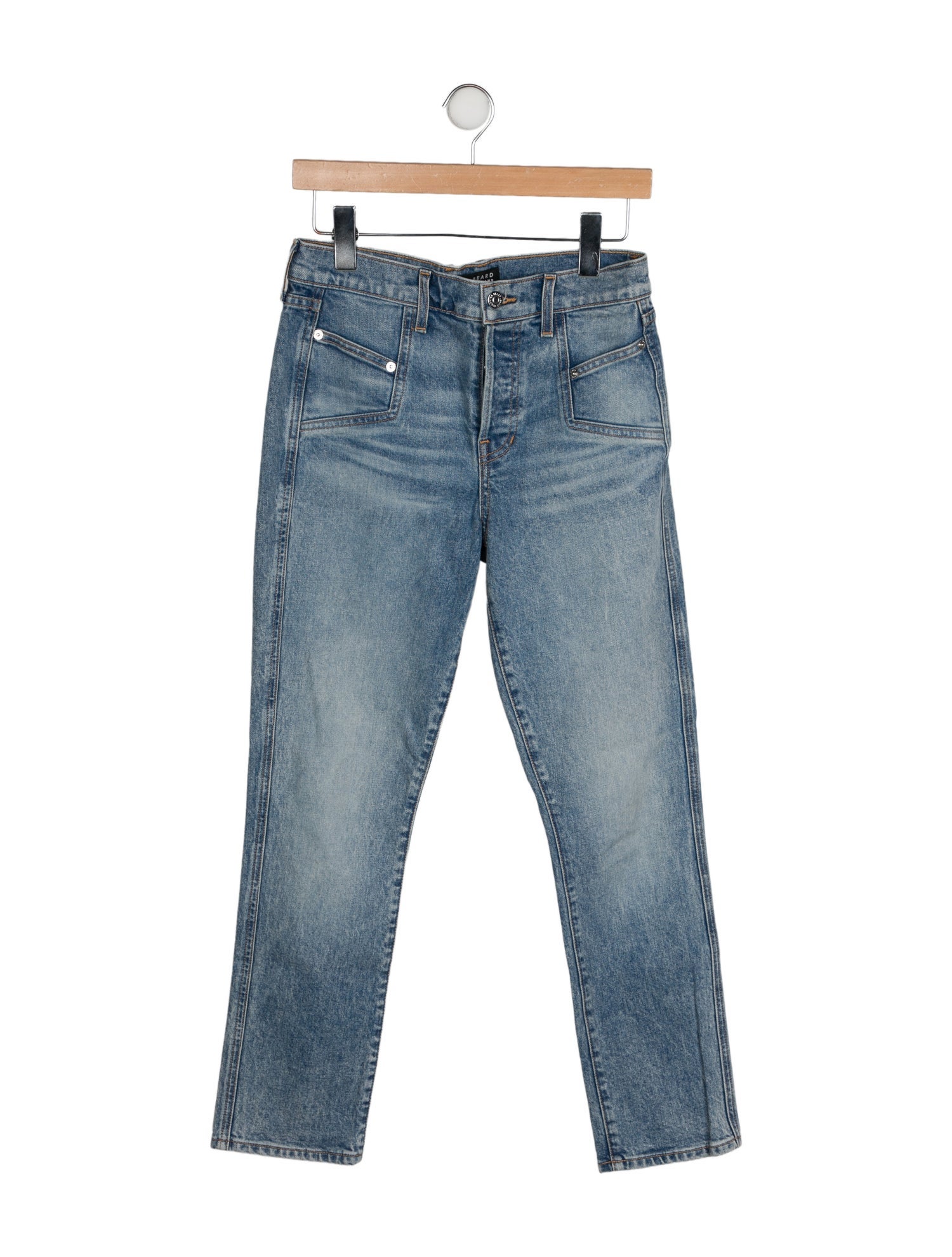 Veronica Beard Mid-Rise Straight Leg Jeans