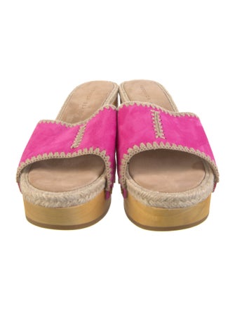 Veronica Beard Suede Printed Slides