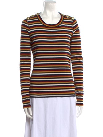 Veronica Beard Supima Cotton Striped Sweater