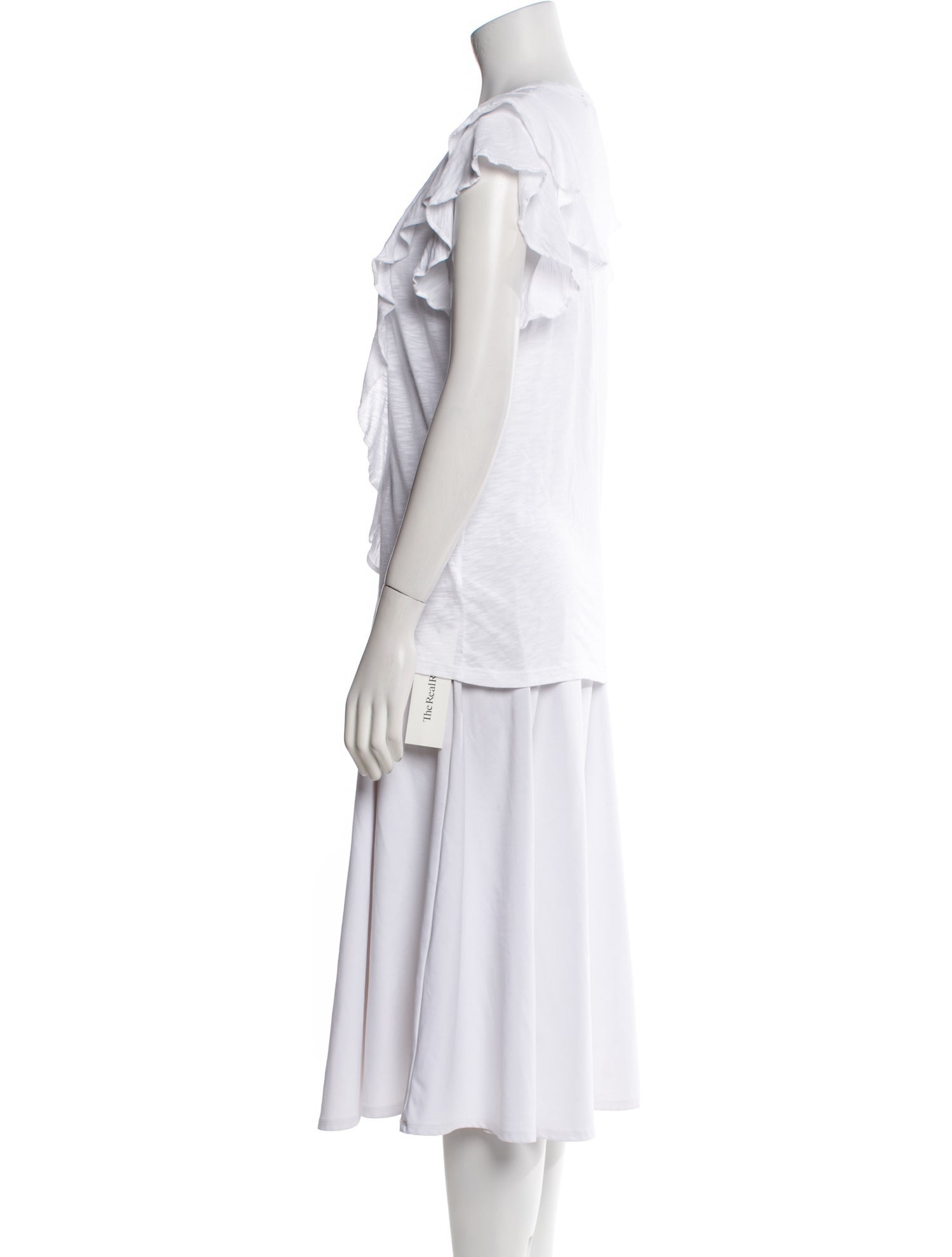 Veronica Beard Bateau Neckline Short Sleeve Tunic