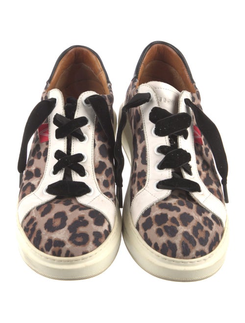 Veronica Beard Canvas Animal Print Sneakers
