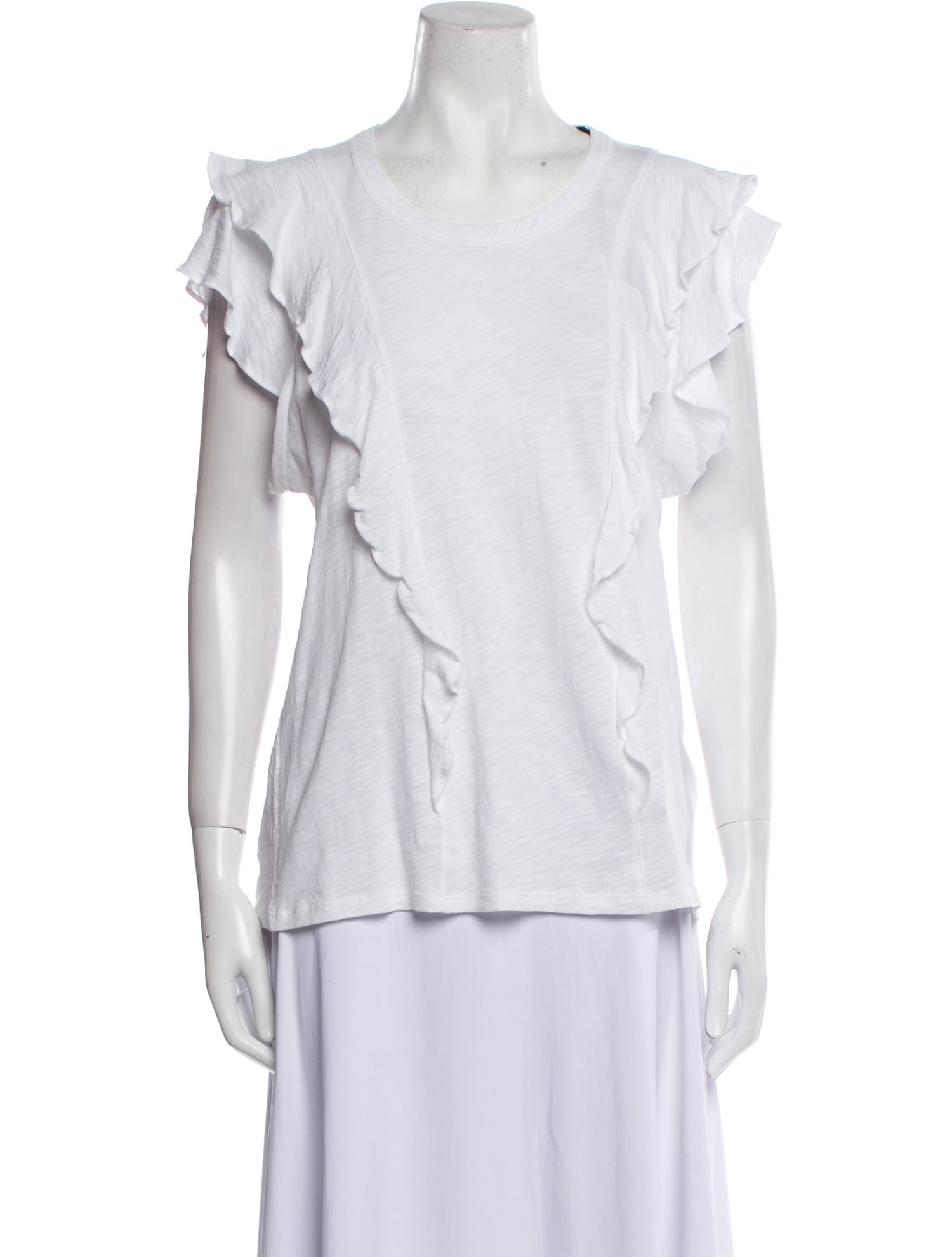 Veronica Beard Scoop Neck Short Sleeve T-Shirt