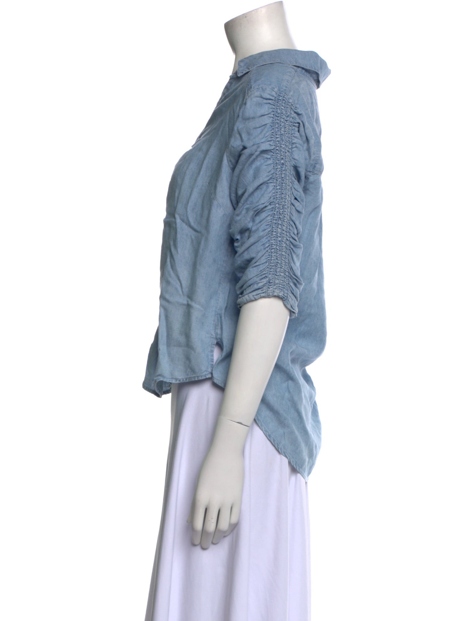 Veronica Beard Three-Quarter Sleeve Crop Top