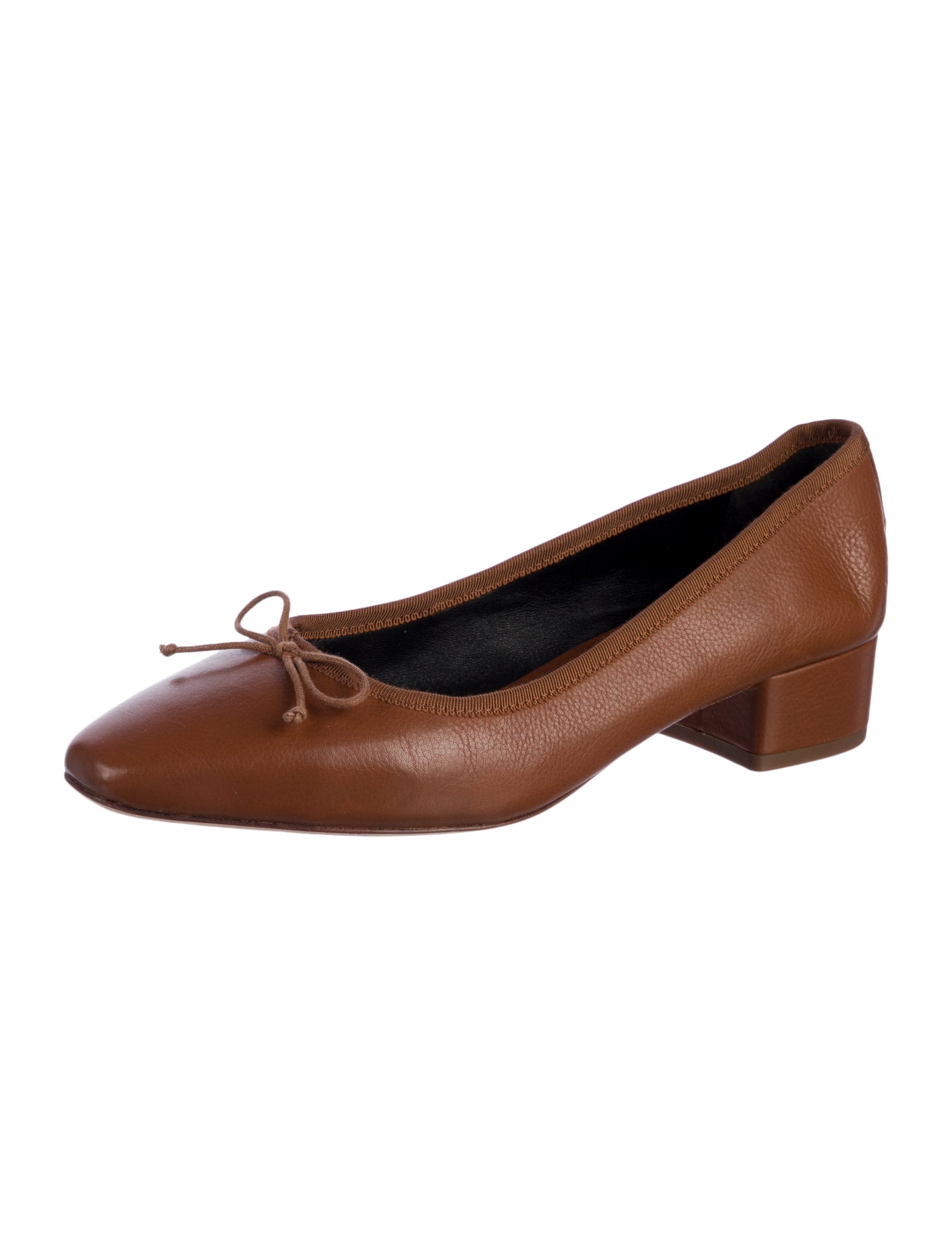 Veronica Beard Leather Bow Accents Ballet Flats