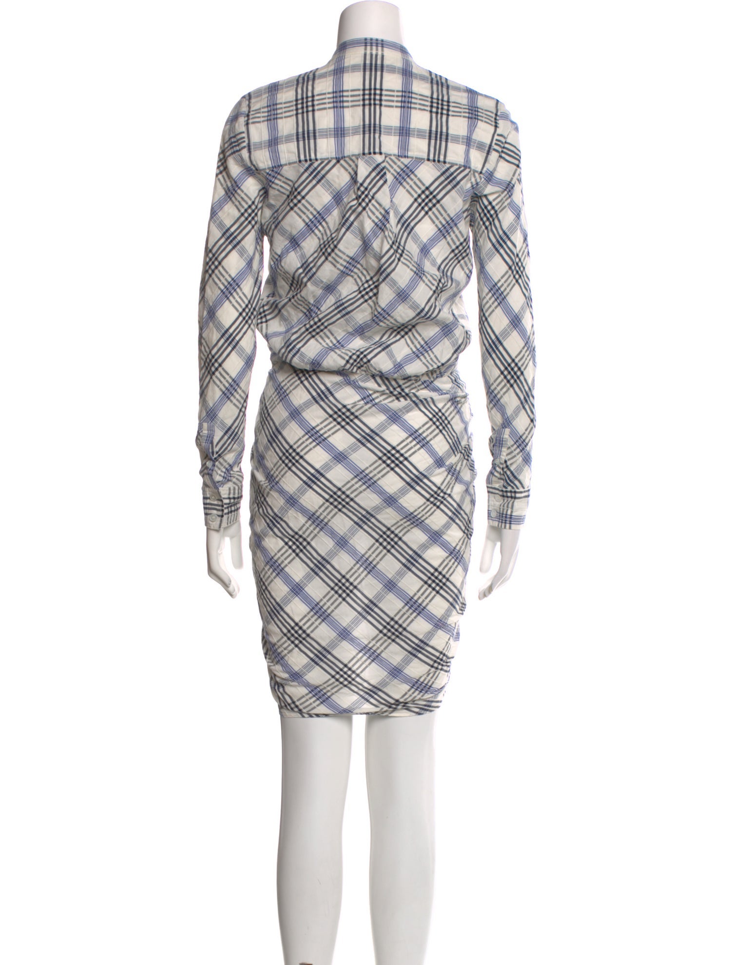 Veronica Beard Plaid Print Midi Length Dress