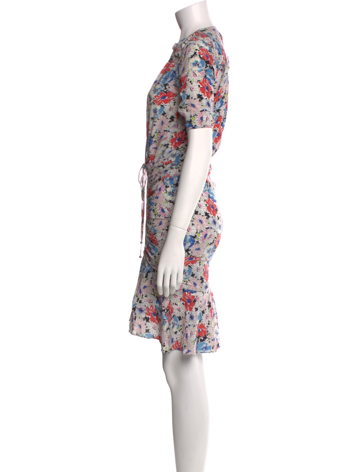 Veronica Beard Floral Print Knee-Length Dress
