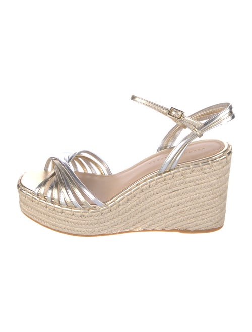 Veronica Beard Leather Colorblock Pattern Espadrilles