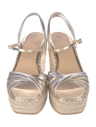 Veronica Beard Leather Colorblock Pattern Espadrilles