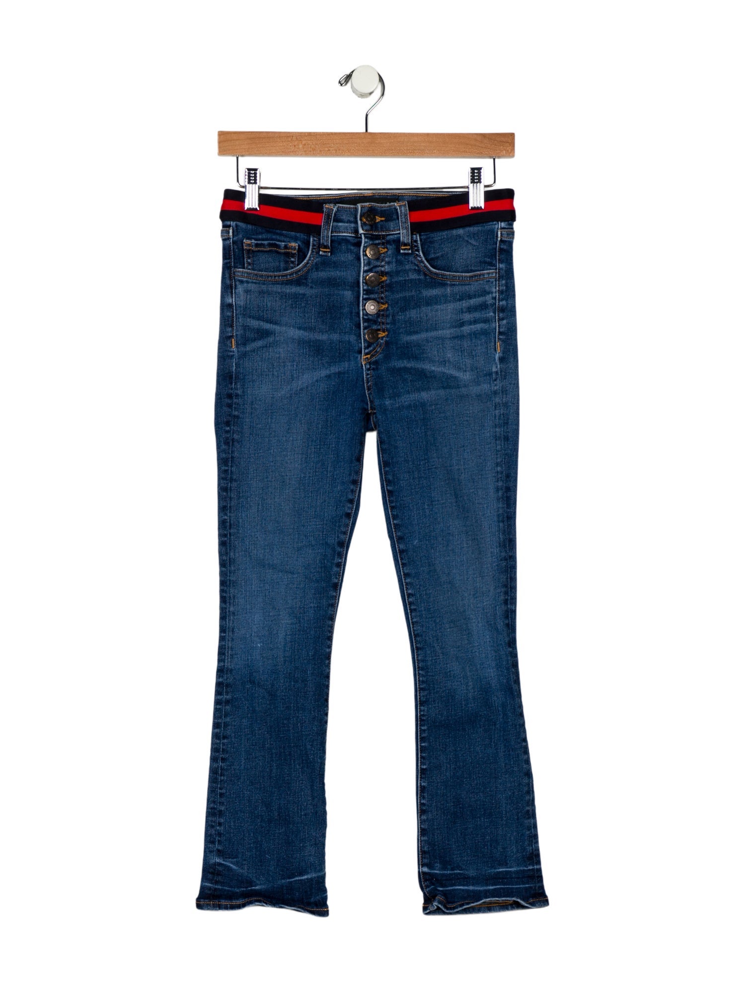 Veronica Beard Mid-Rise Straight Leg Jeans