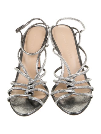 Veronica Beard Suede Crystal Embellishments Slingback Sandals