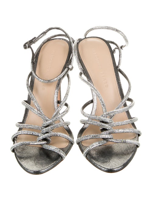 Veronica Beard Suede Crystal Embellishments Slingback Sandals