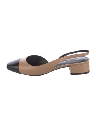 Veronica Beard Leather Slingback Flats