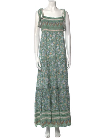Veronica Beard Floral Print Long Dress