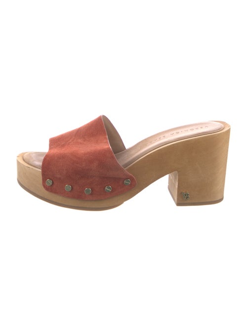 Veronica Beard Suede Studded Accents Slides