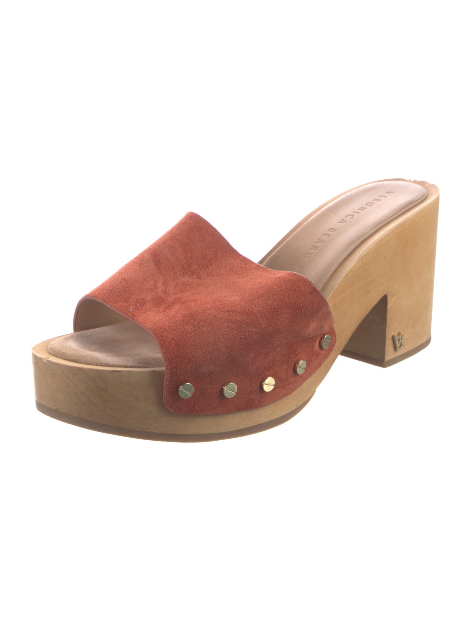 Veronica Beard Suede Studded Accents Slides