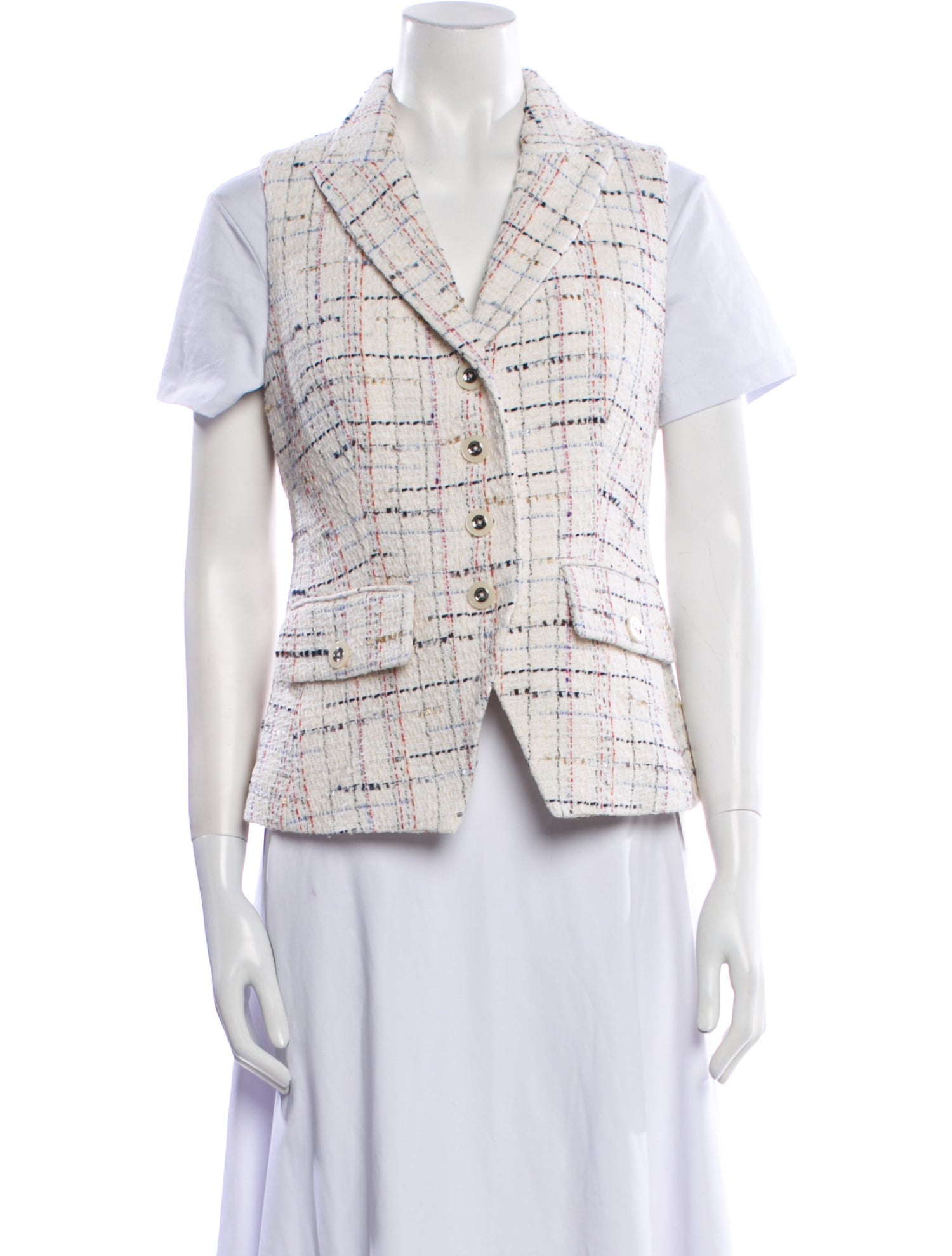 Veronica Beard Tweed Pattern Vest w/ Tags