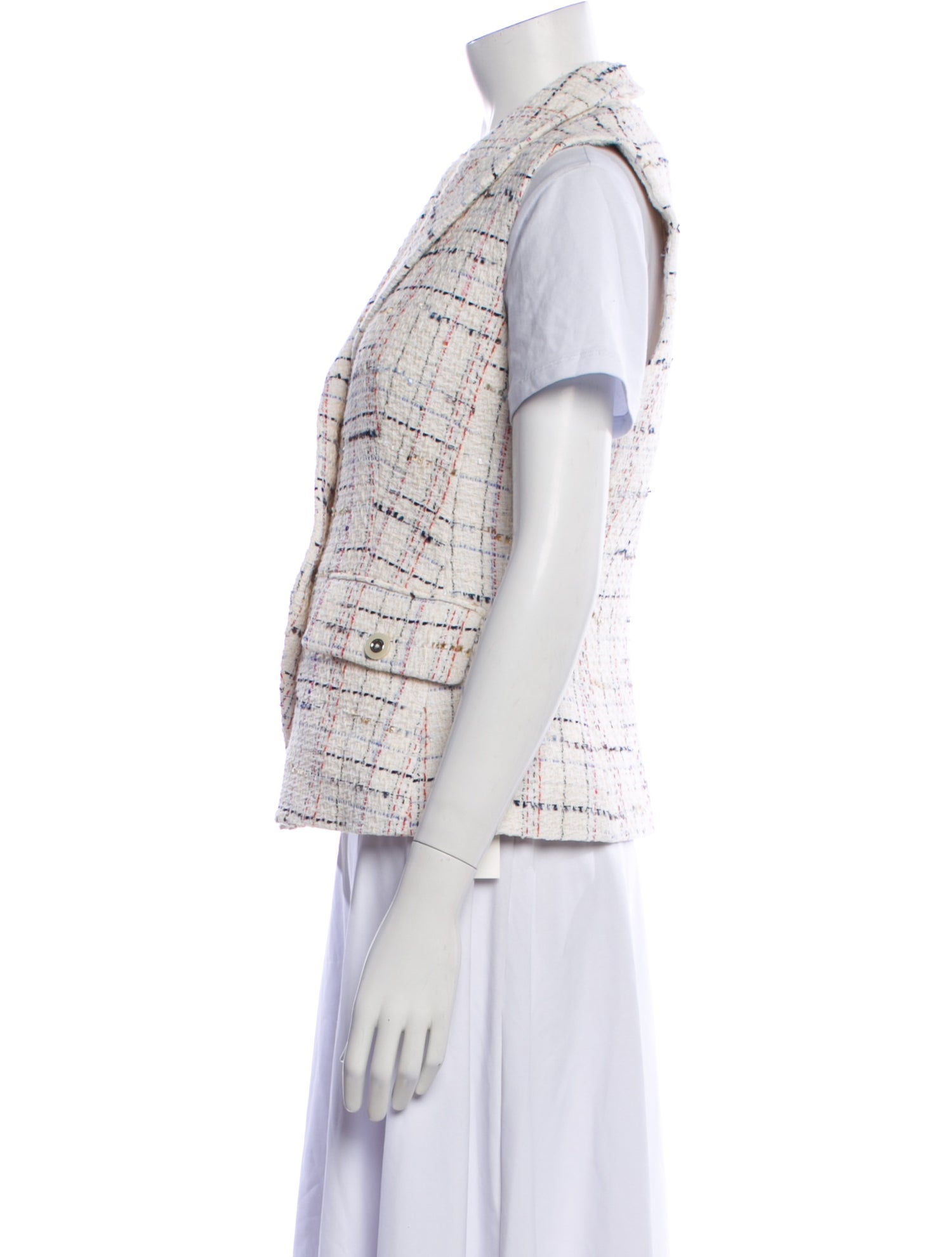 Veronica Beard Tweed Pattern Vest w/ Tags