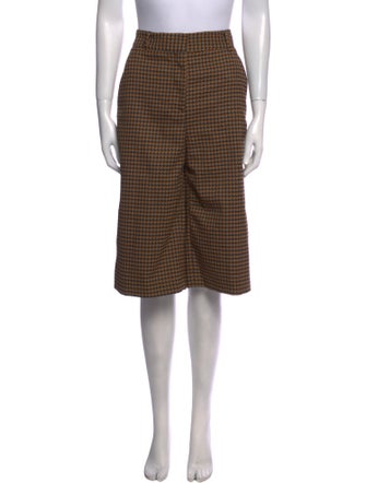 Veronica Beard Plaid Print Knee-Length Shorts