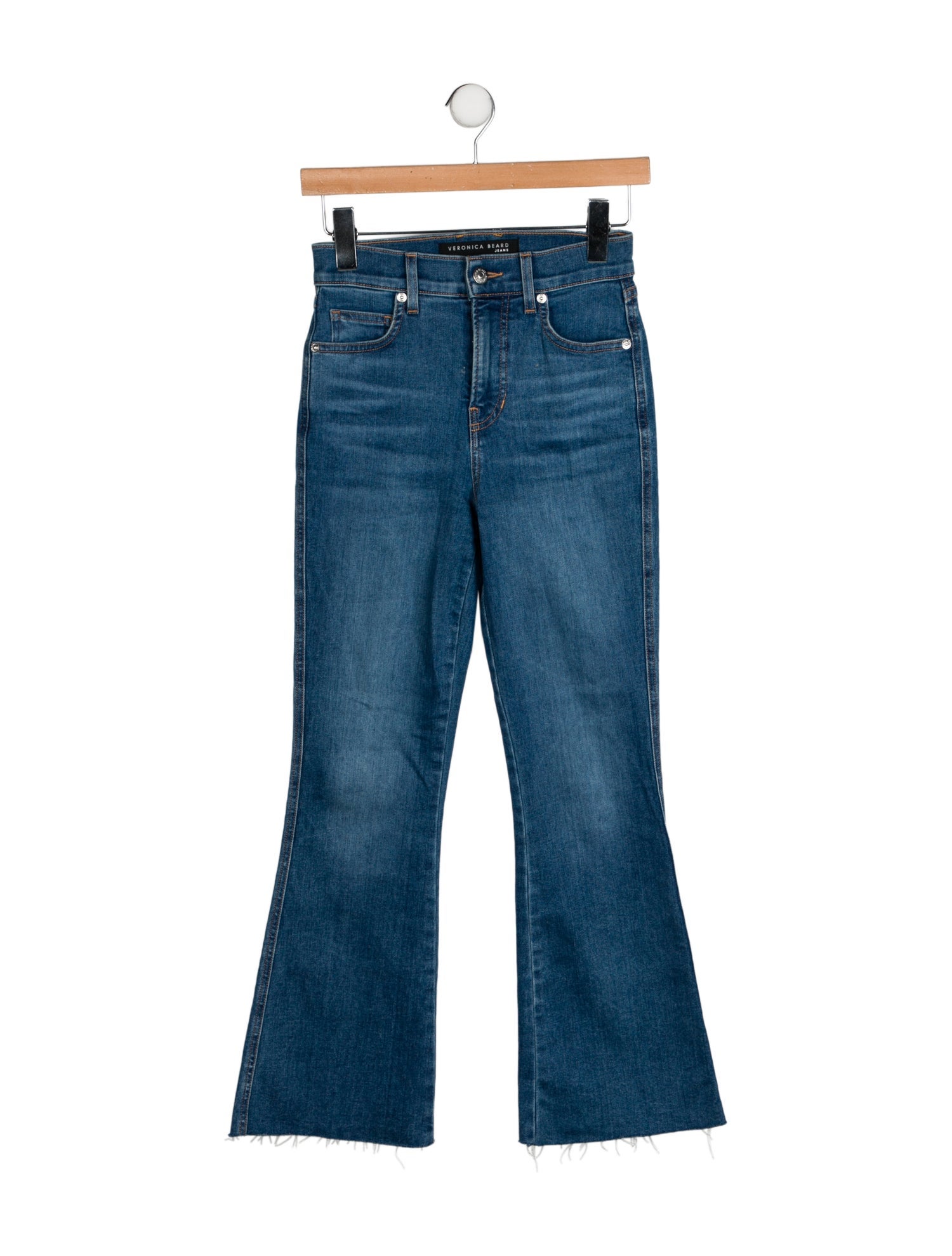 Veronica Beard Mid-Rise Wide Leg Jeans