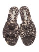 Veronica Beard Canvas Animal Print Slides