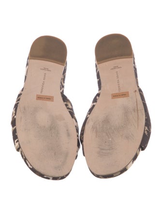 Veronica Beard Canvas Animal Print Slides