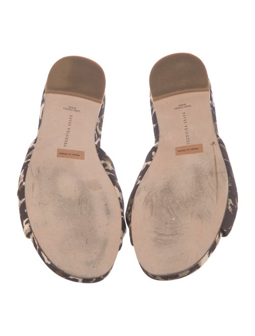 Veronica Beard Canvas Animal Print Slides