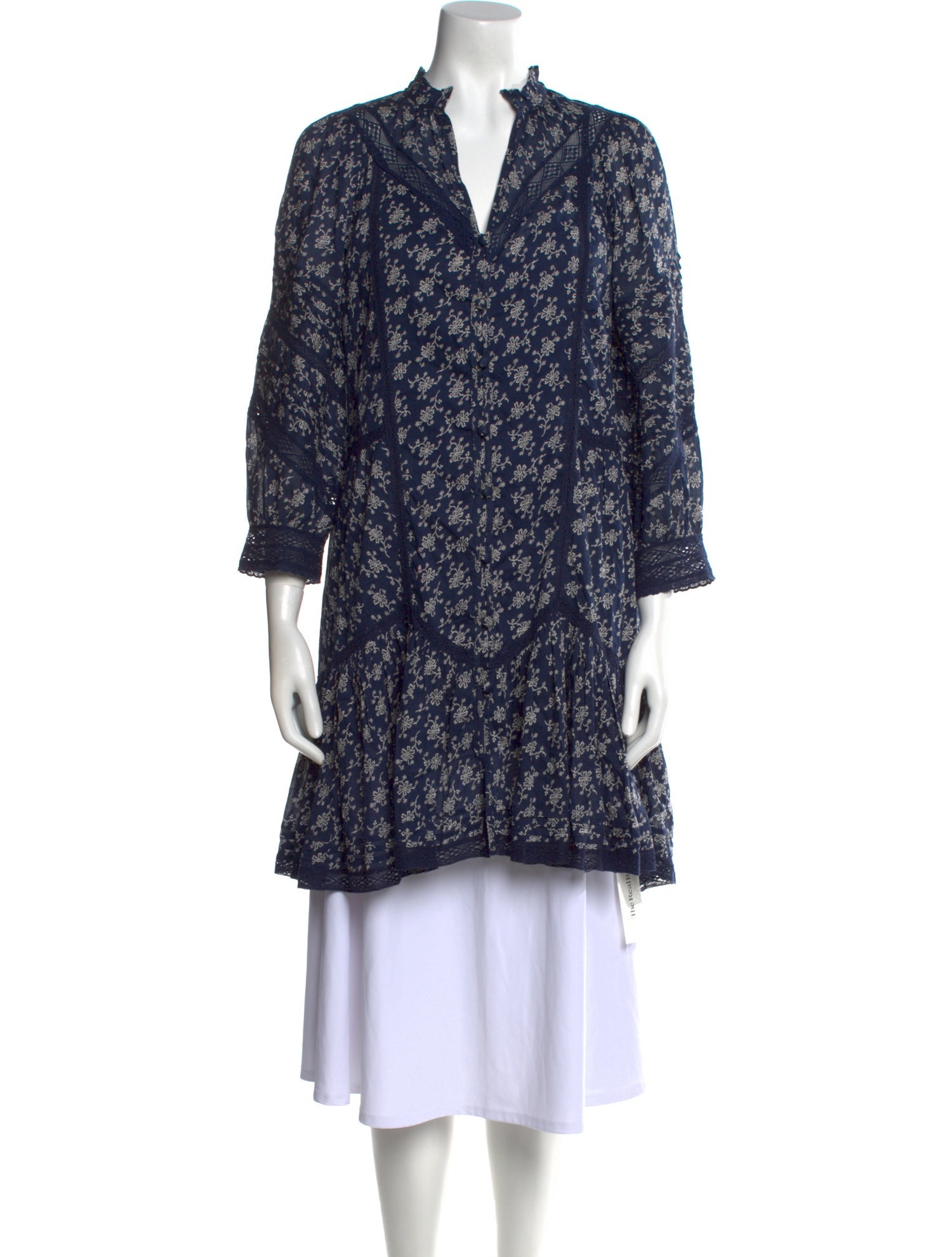 Veronica Beard Printed V-Neck Tunic