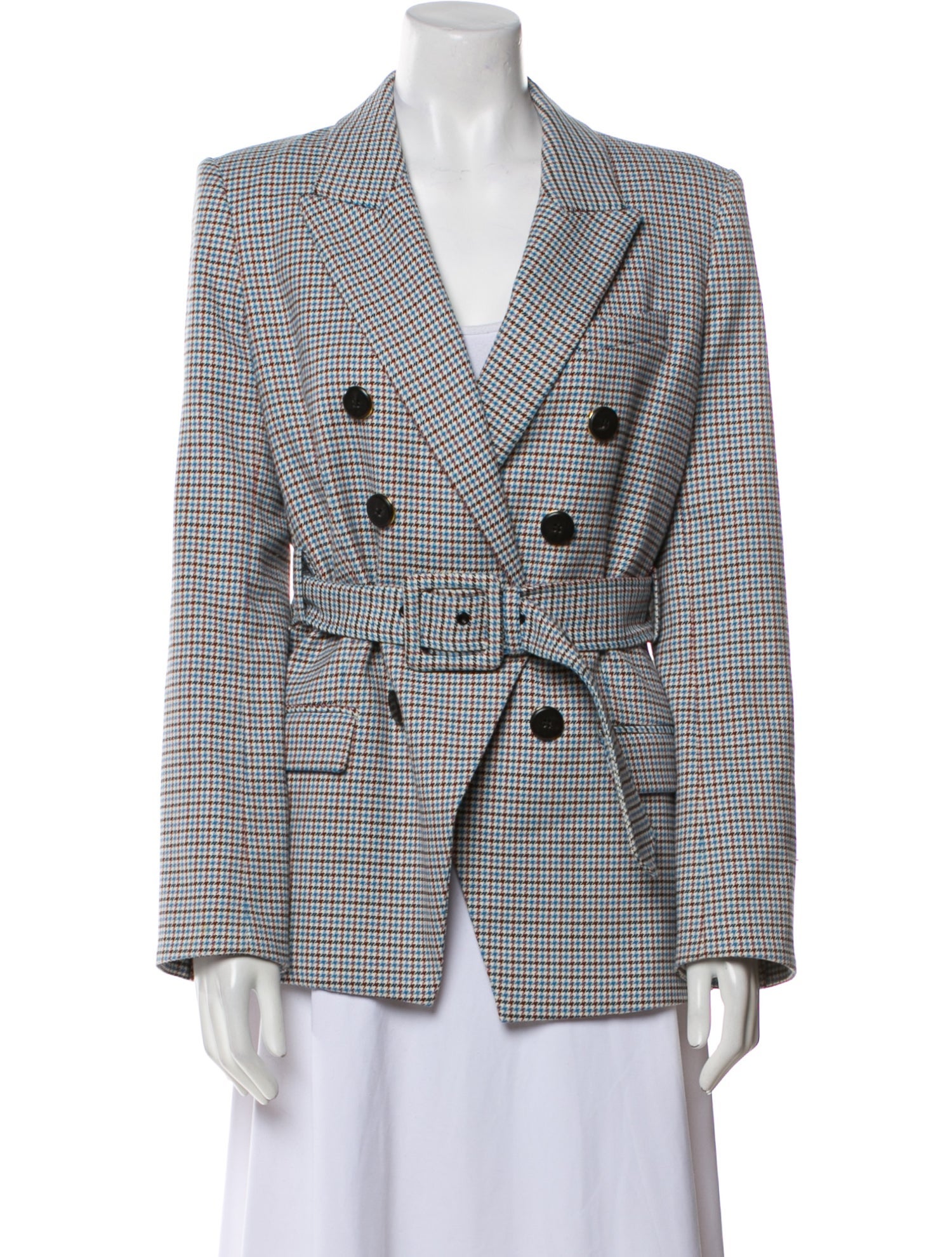 Veronica Beard Plaid Print Blazer