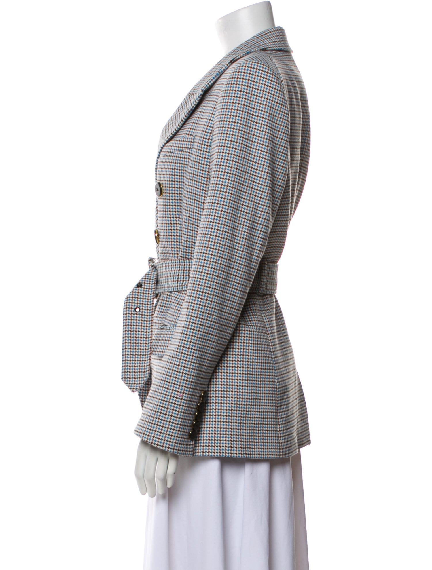 Veronica Beard Plaid Print Blazer