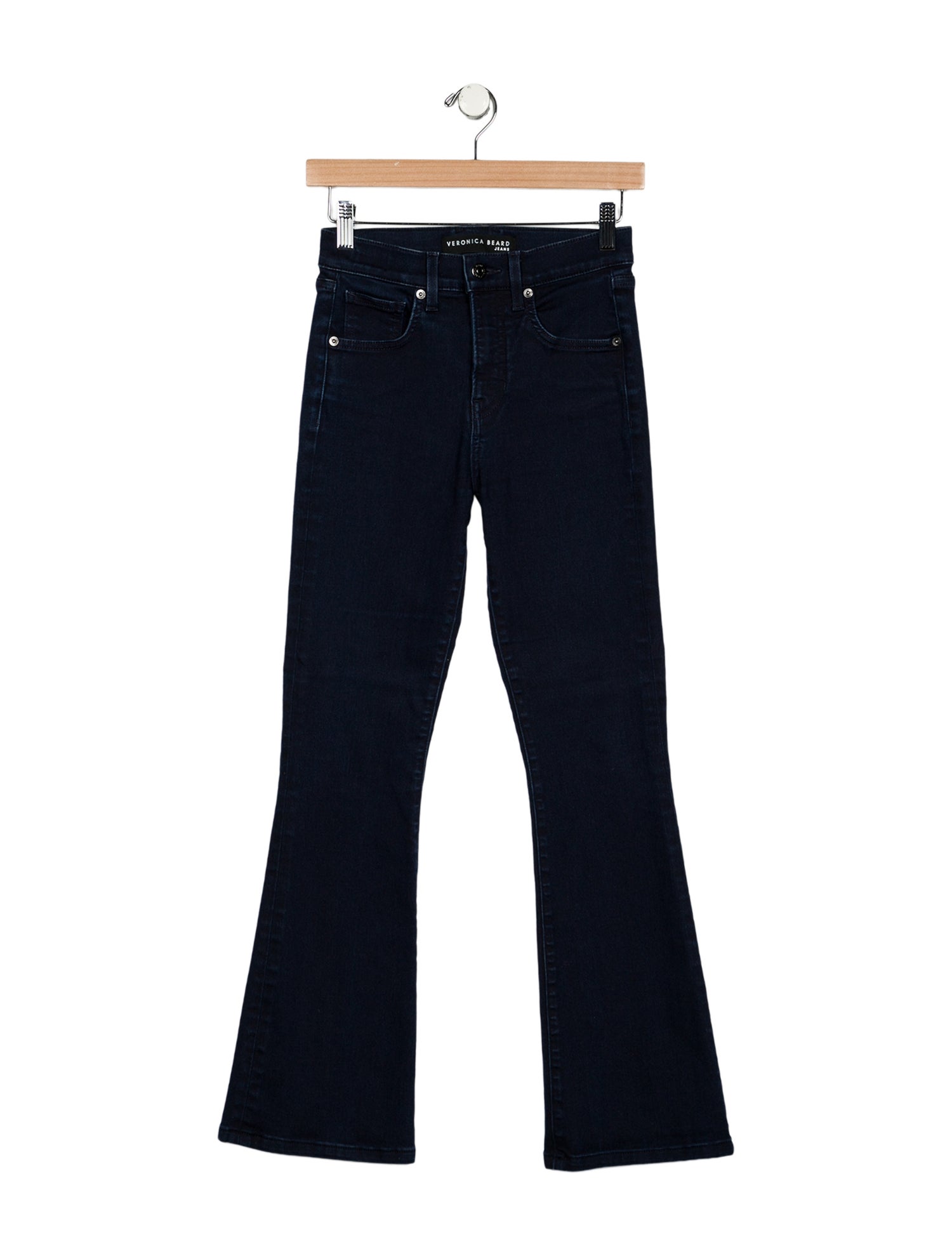 Veronica Beard Mid-Rise Wide Leg Jeans