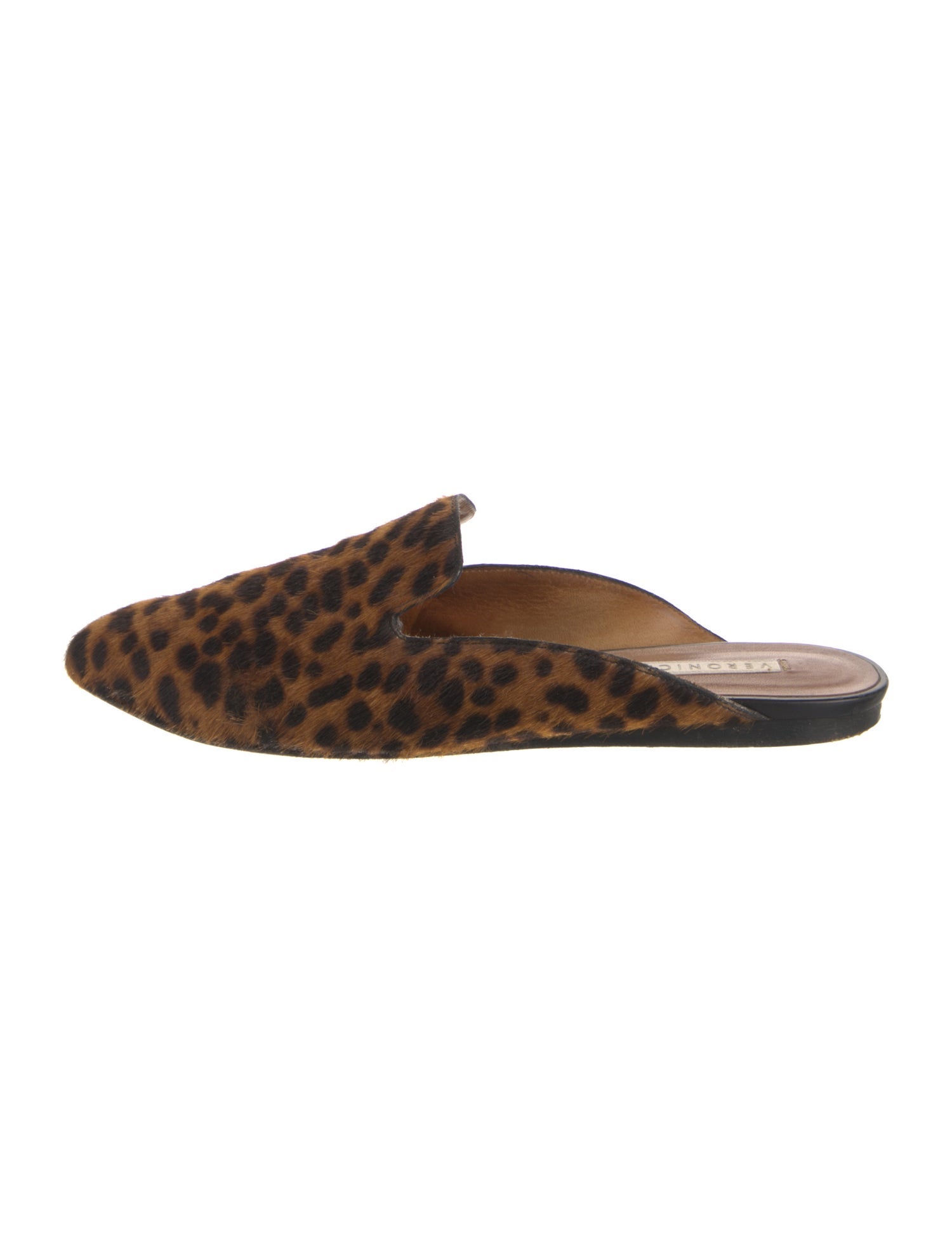 Veronica Beard Ponyhair Animal Print Mules