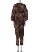 Veronica Beard Linen Animal Print Pant Set