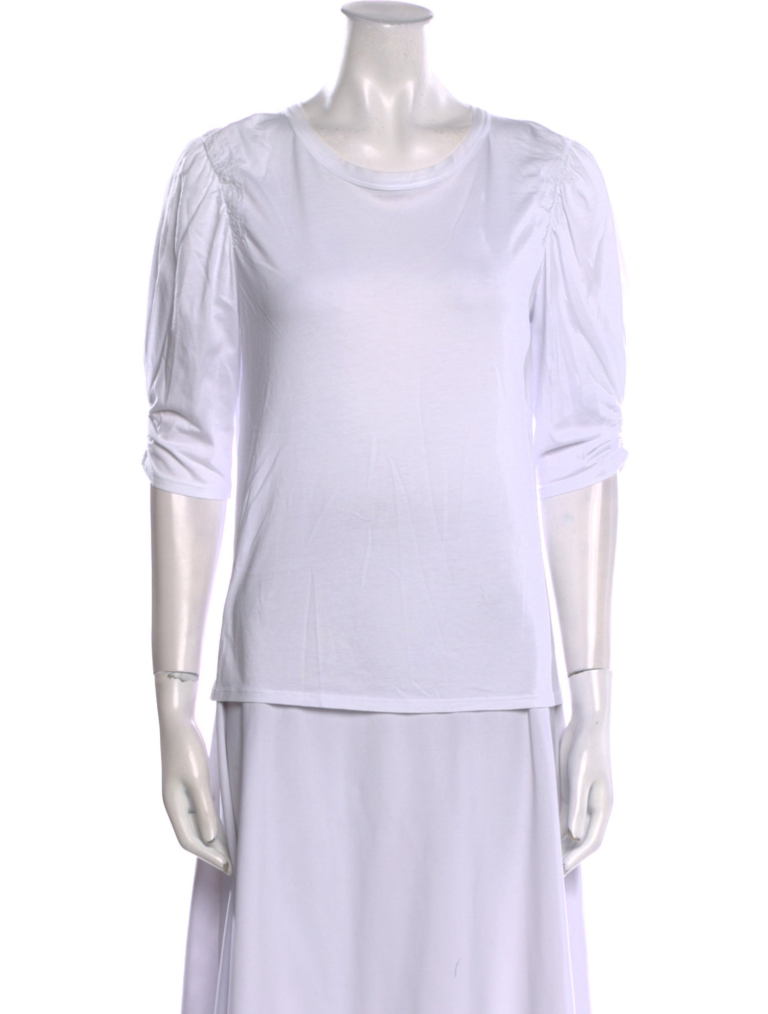 Veronica Beard Scoop Neck Three-Quarter Sleeve T-Shirt