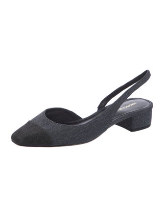 Veronica Beard Denim Slingback Flats