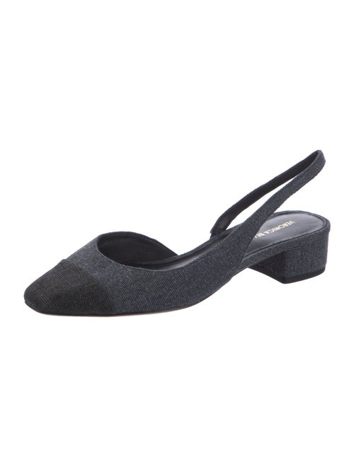 Veronica Beard Denim Slingback Flats