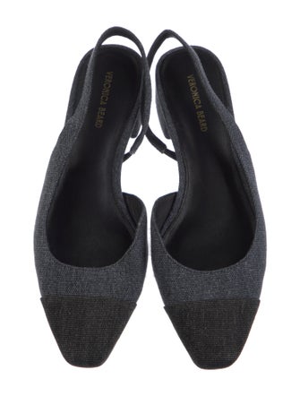 Veronica Beard Denim Slingback Flats