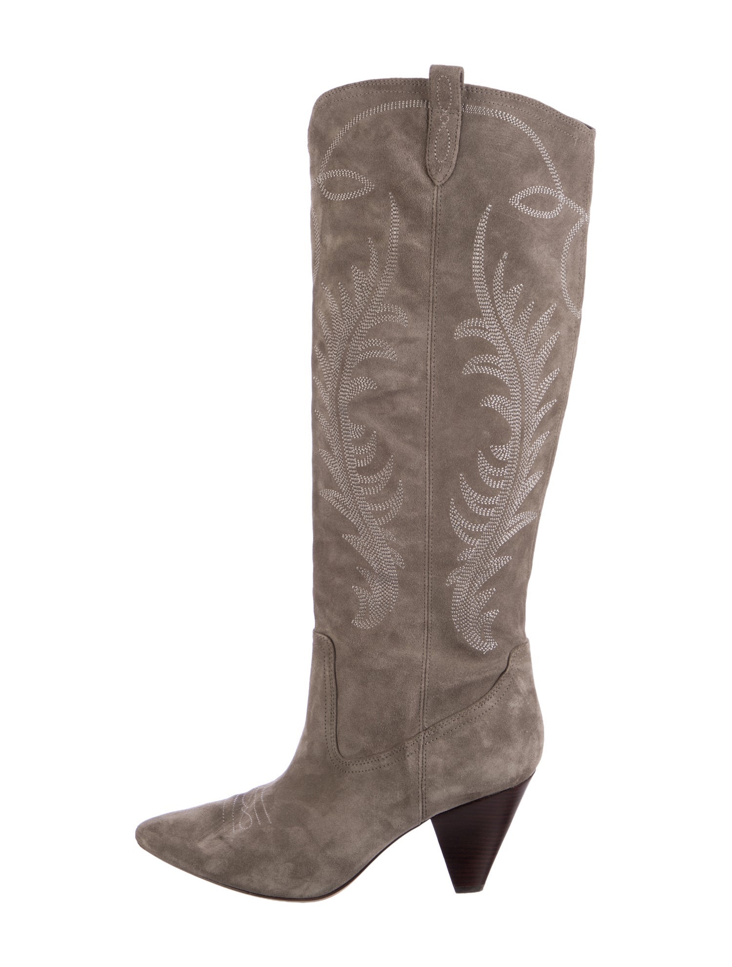 Veronica Beard Suede Patterned Boots