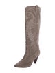 Veronica Beard Suede Patterned Boots