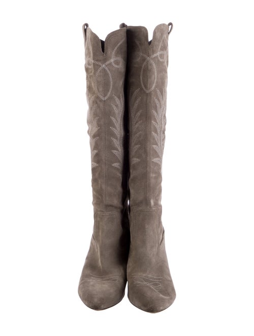Veronica Beard Suede Patterned Boots