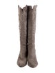 Veronica Beard Suede Patterned Boots