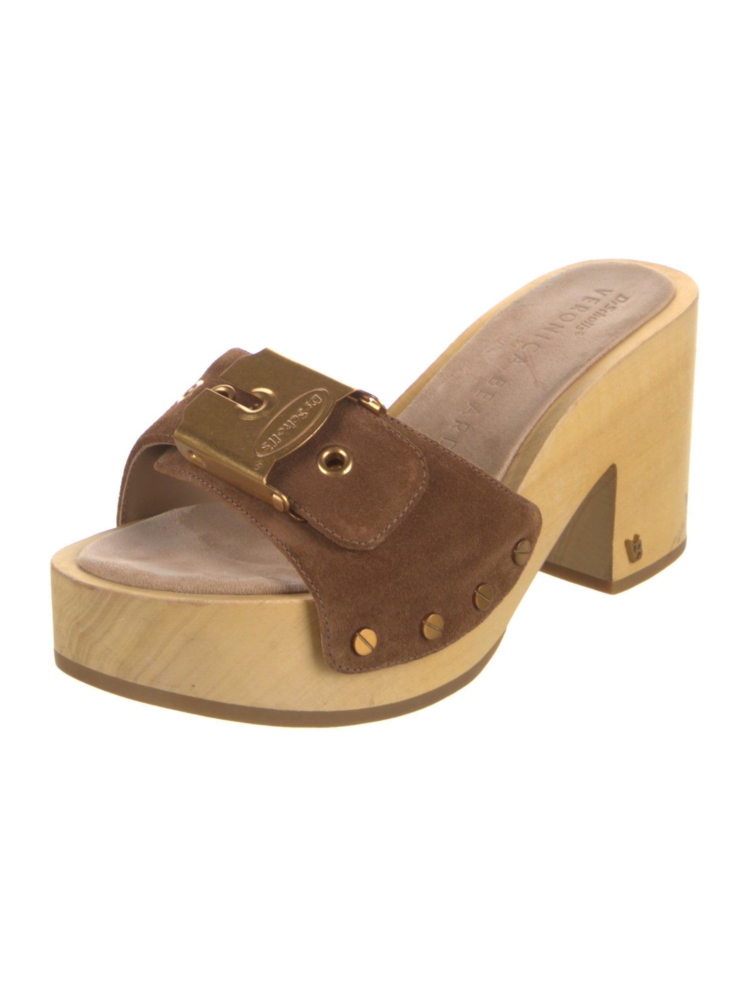 Veronica Beard Suede Studded Accents Slides