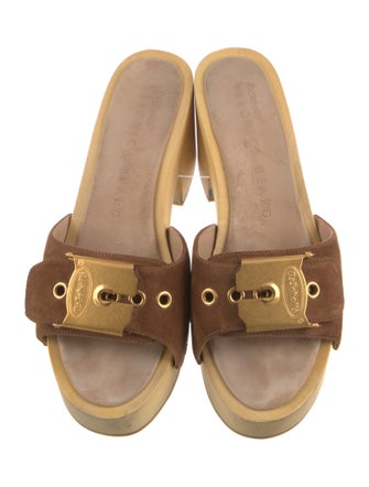 Veronica Beard Suede Studded Accents Slides